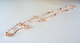 14k Rose Gold and Pink Pearls