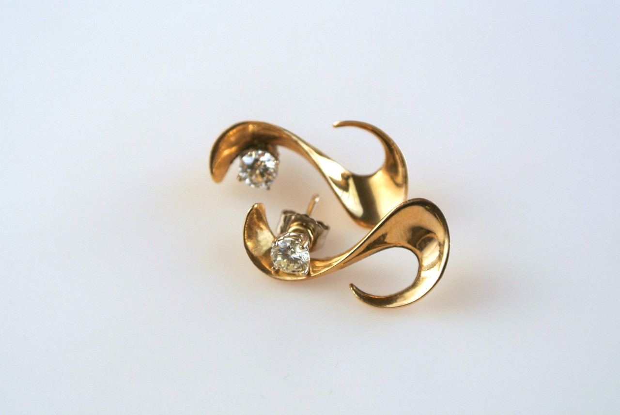 14k gold jackets diamond stud earrings