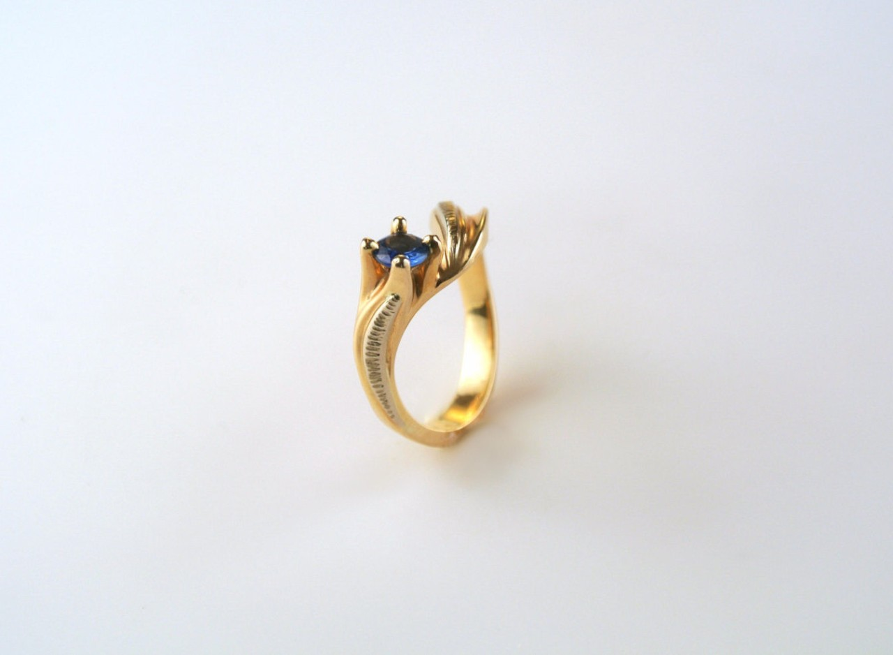 14K Gold and sapphire ring