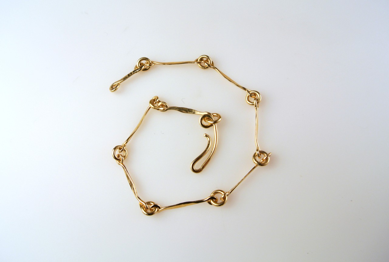 14k Gold, Textured bracelet