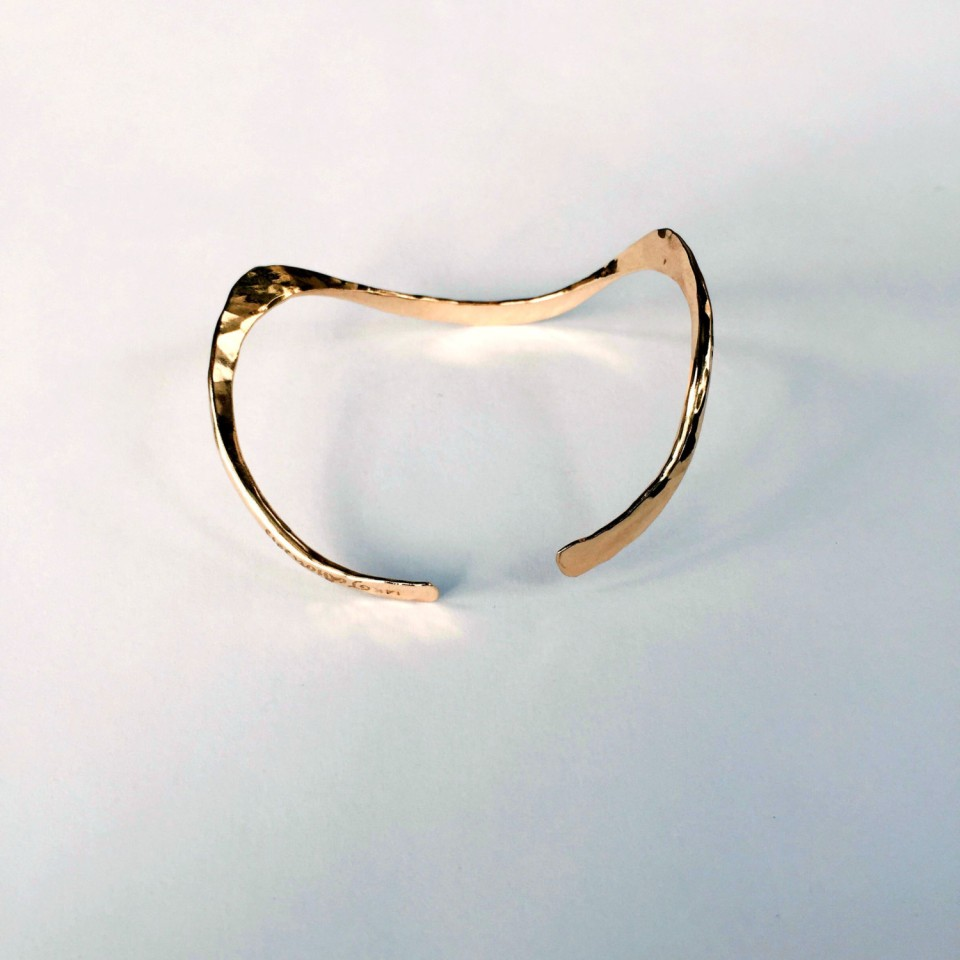 14k, Solid Gold Cuff bracelet