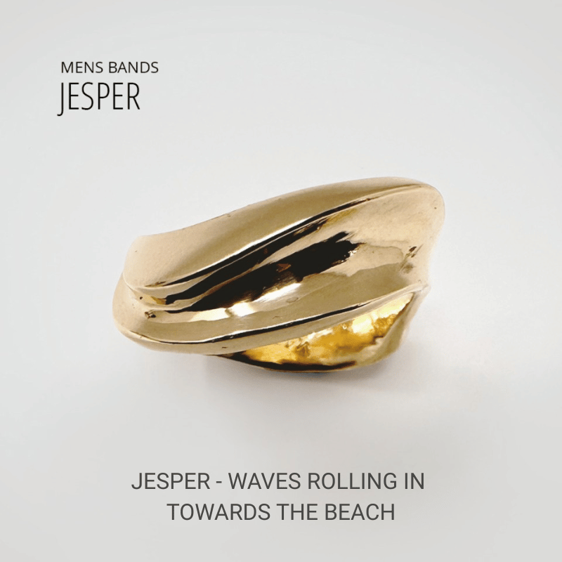 men's band Jesper - Waves rolling in towards the beach