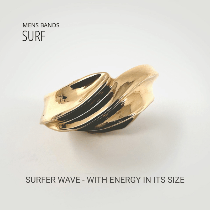 Men's band Surfer wave - With energy in its size
